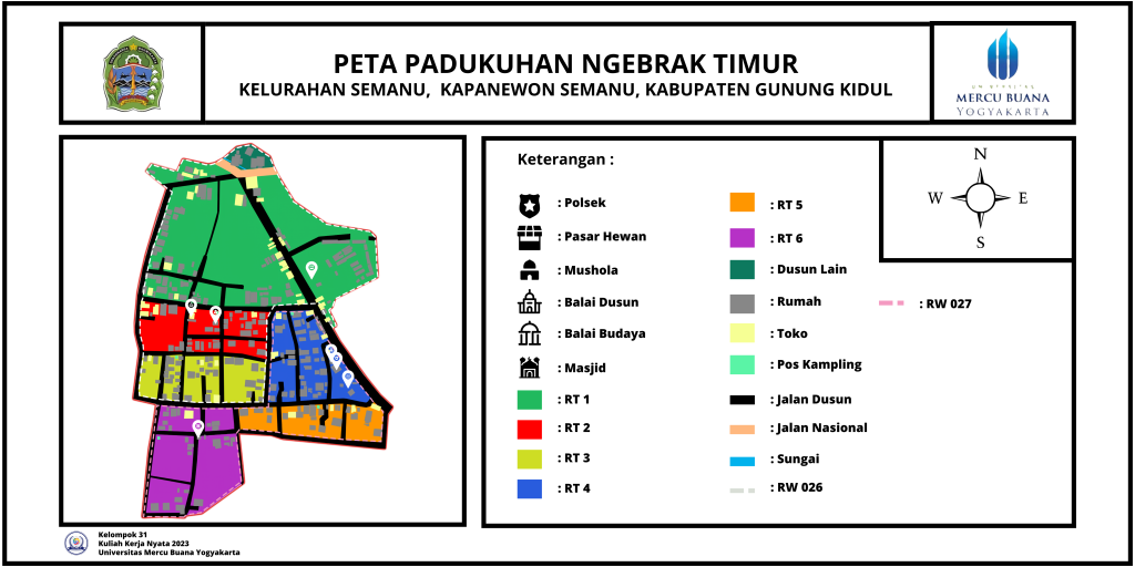 Desain Peta Padukuhan Ngebrak Timur – visualisasi wilayah kampung